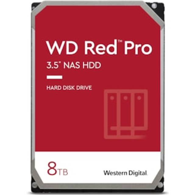 Western Digital Red Pro 8TB NAS 3.5" Internal Hard Drive - 7200 RPM Class, SATA 6 Gb/s, CMR Recording Technology, 256MB Cache