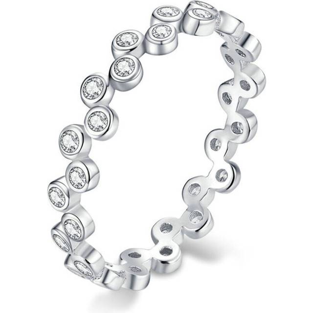 Silver plating Bubble Stackable Finger Rings for Women Engagement Wedding Jewelry_6