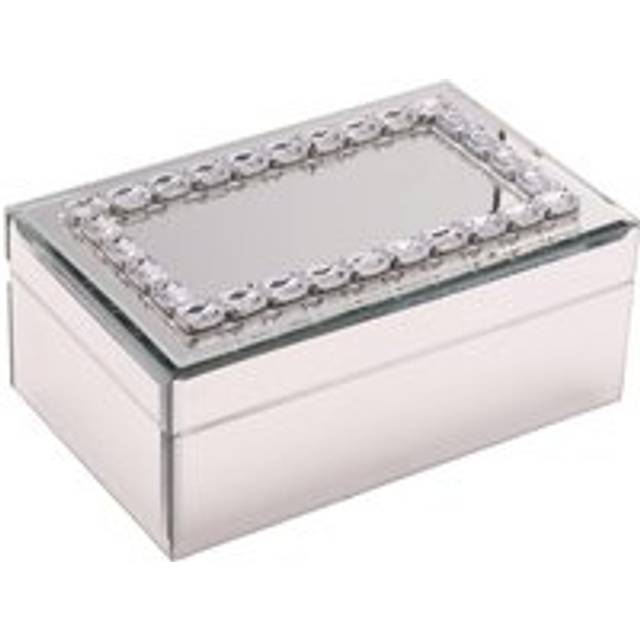 Hestia Crystal Rectangle Jewellery Box In Silver - One Size