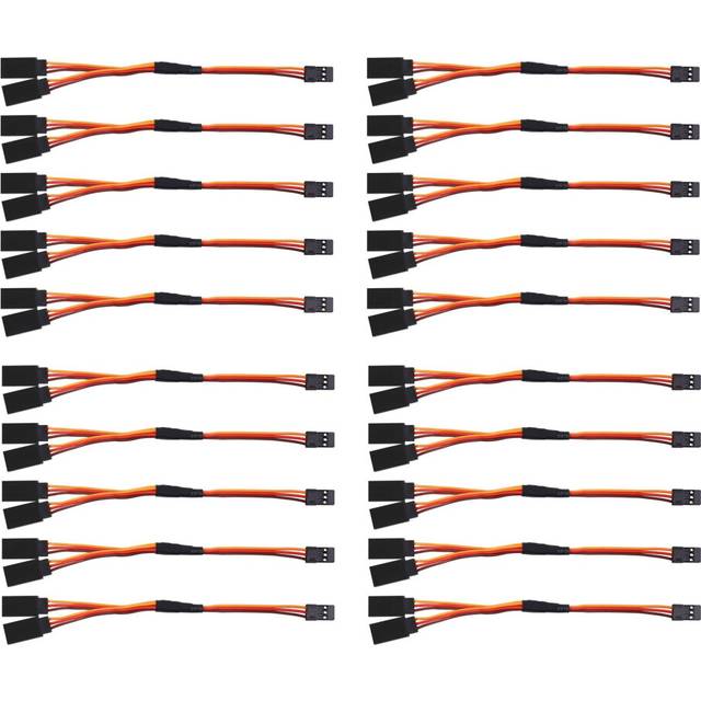 20Pcs 150mm Y Type Extended Line Extension Lead Wire Cable for Futaba Jr Y Harness Servo Lead Extension