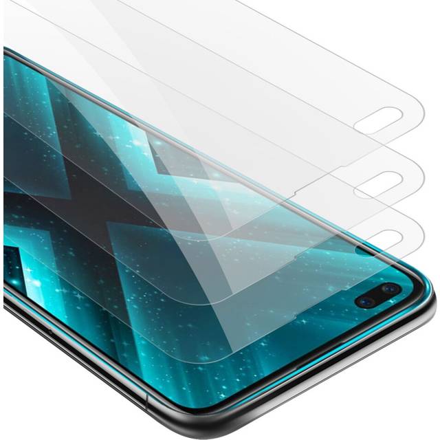 Cadorabo 3x Tempered Glass for Realme X3 / X3 SuperZoom / X50 5G Protection Film Display Saver Protective Film