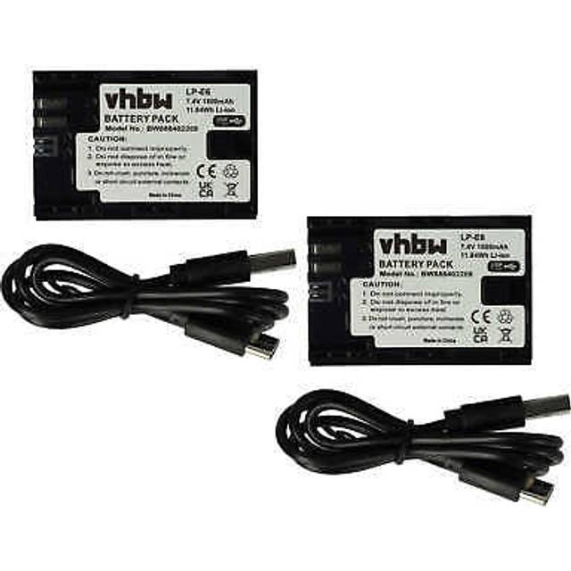 2x battery for blackmagic video assist 4k 1600mah
