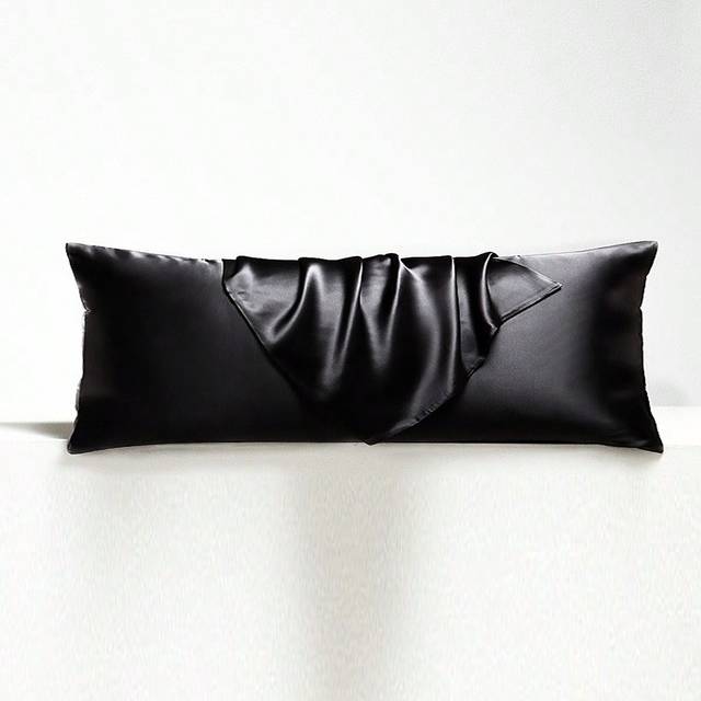 Ett Satin Silke Örngott , Lång Örngott , Lämplig För Fyra , Utan Kärna Och Fyllning - Svart (50cm*66cm,50cm*75cm,51cm*91cm,51cm*137cm)