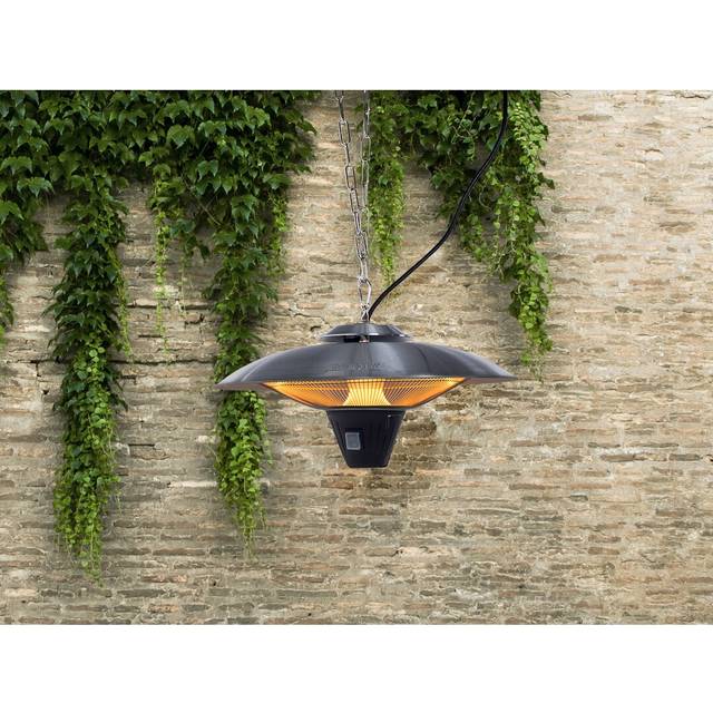 Kaba Ceiling Mounted Electric Patio Heater - Silver (23cm H X 51cm W X 51cm D)