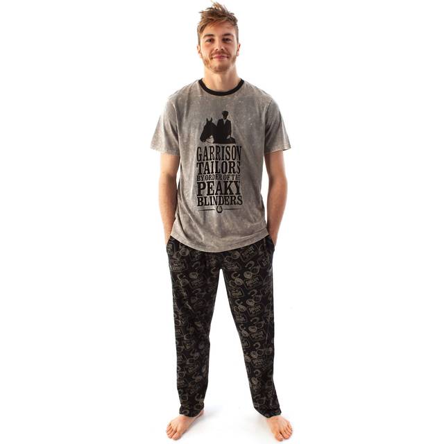 (Large) Peaky Blinders Pyjamas Mens Tommy Shelby Family T-Shirt & Lounge pants PJ Set
