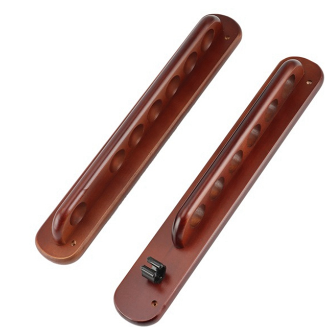 moresk-Billiard Cue Rack 7 Pool Cues Wall Mount Solid Wood Hardwood Pool Cue Sticks Rack Billiard Stick Wall Rack, C