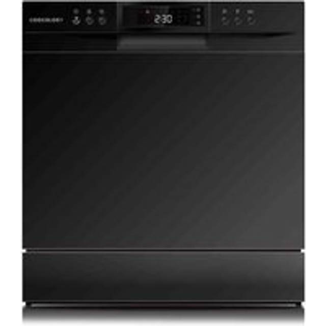 Cookology CTTD8 Mini Counter Top Dishwasher in Black - Compact & Portable - Tabletop Small Appliance - 8 Settings - 8 Wash Cycles - ECO Friendly Mode