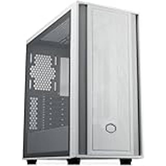 Cooler Master MasterBox 600 White Lite Mid-Tower E-ATX Airflow Chassi - Stöder Back-Connect MB & 420mm Radiatorkylare, Stöder upp till 7 chassifläktar, Sidopanel i Härdat Glas, USB 3.2 Gen 1 Type-C
