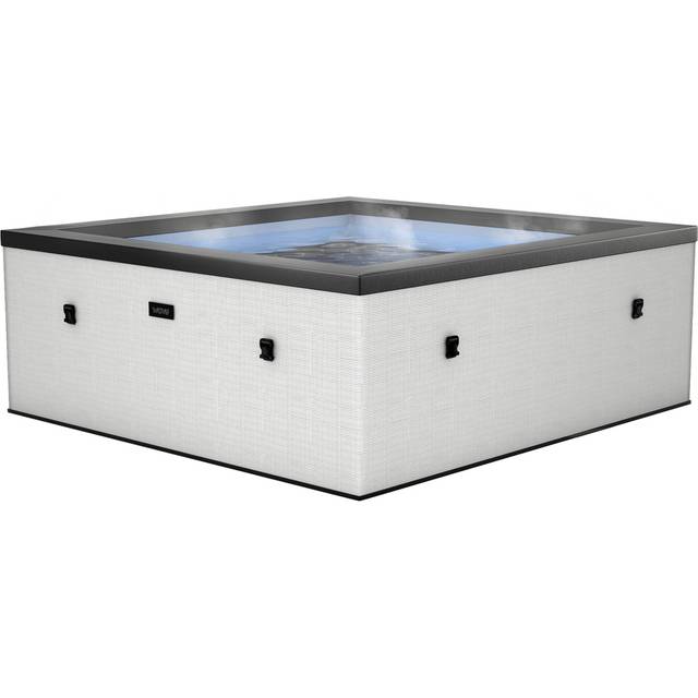 Wave Garda 4 Person Square Spa Pebble Rattan