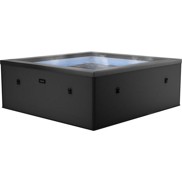 Wave Garda 4-Person Eco Foam Hot Tub Integrated Heater Charcoal Black, Black