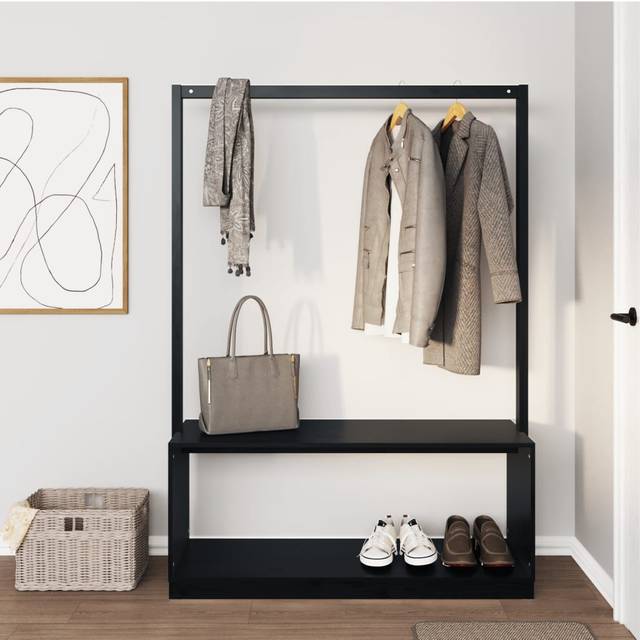 vidaXL Knästol svart 48x71x51 cm björkplywood