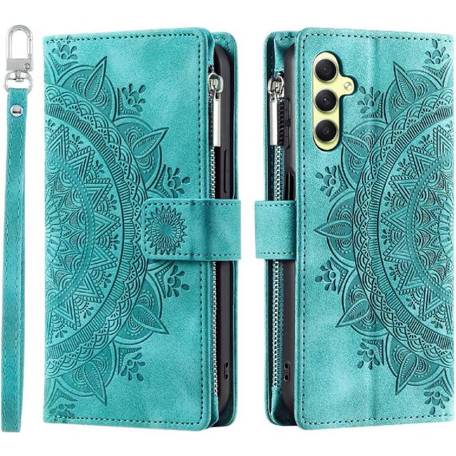 (Green) Case For Samsung Galaxy S24 Plus 5G With Red Vertical Stripes Microfibre Lining Inside Carbon Fibre PU Spliced With Fine Grain PU High Quality