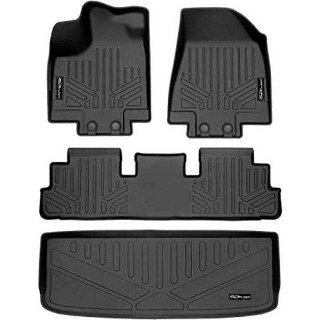 Smartliner SA0567-B0567-E0567 Custom Fit 2 Rows Behind 3rd Row Floor Mats & Cargo Liner Set for 2022-2023 Nissan Pathfinder, Black