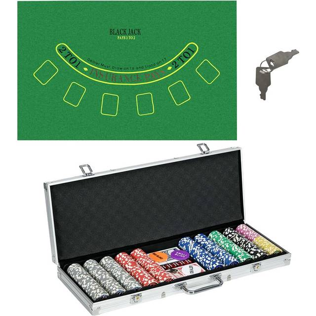 SPORTNOW 500-Piece Poker Chips Set with Aluminium Case