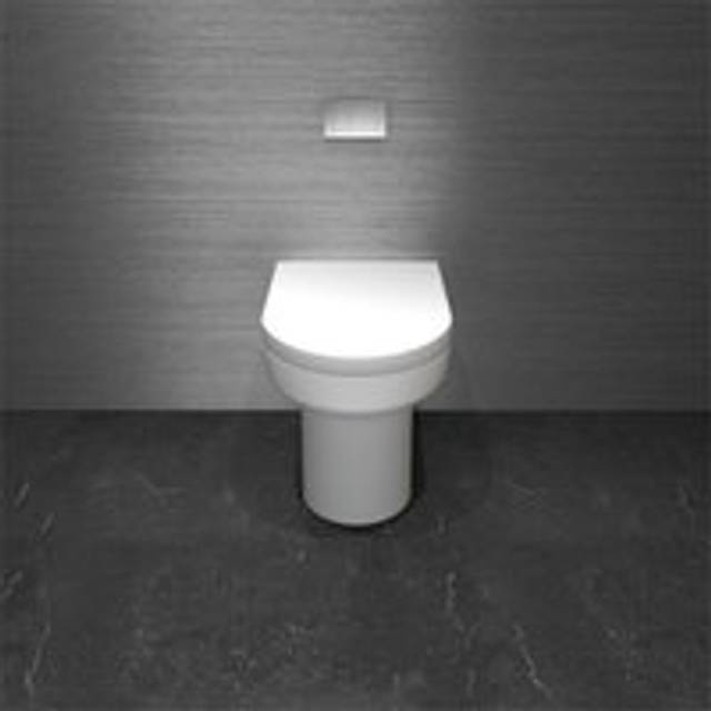 AICA Bathroom Back to Wall Toilet Modern Pan Soft Close Seat Space Saving