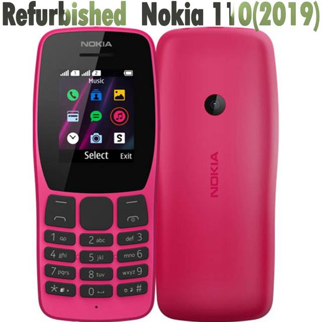 (blue, Simple Set) Refurbished Nokia Original Nokia 110 (2019) Dual Sim Mobile Phone