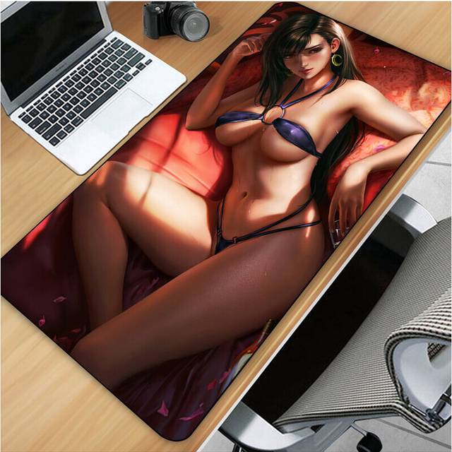 (a-LMP-012 700x400x3mm) Final Fantasy Mousepad Sexy Tifa HD Printing Computer Lock Edge Keyboard Mat PC Desk Pad Large Mouse Pad Gaming Accessories Gi