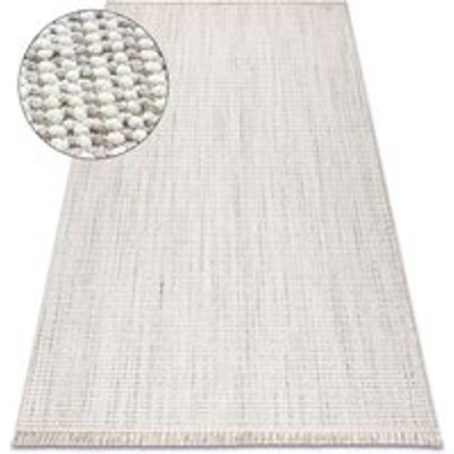 Carpet NANO EO78C Melange, loop, flat woven grey / white beige 180x270 cm