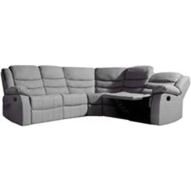 Luxury Life Roma Linen Corner Recliner Sofa - Grey, Grey