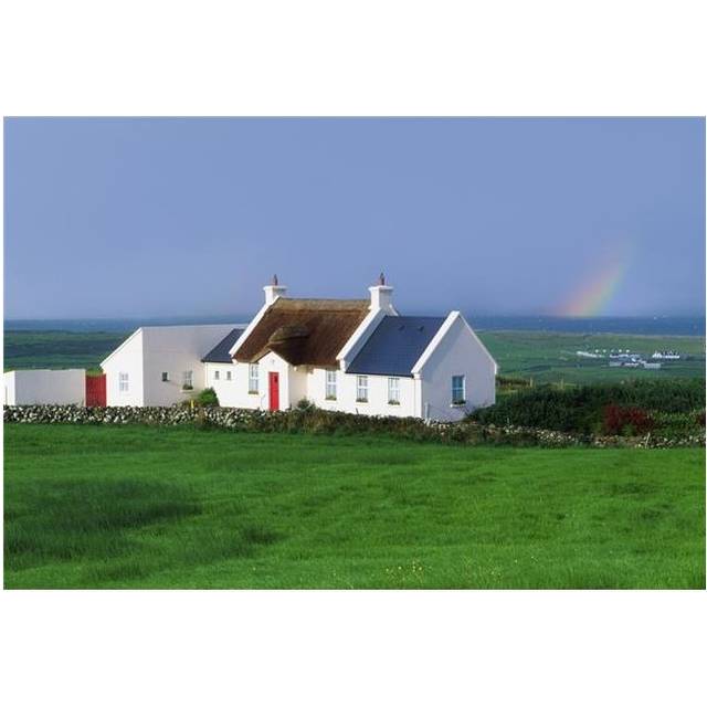 Doolin Co Clare Ireland - Renovated Cottage Poster Print by The Irish Image Collection, 36 x 24 - Large