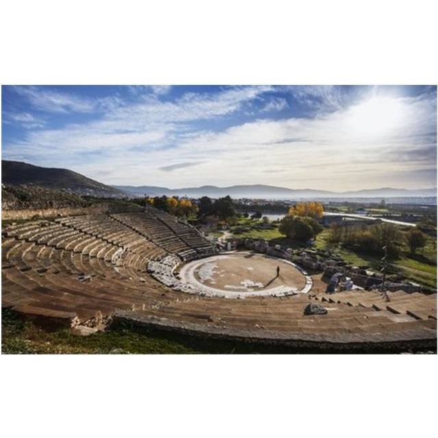 Theatre of Philippi - Philippi Greece Poster Print by Reynold Mainse, 38 x 24 - Large