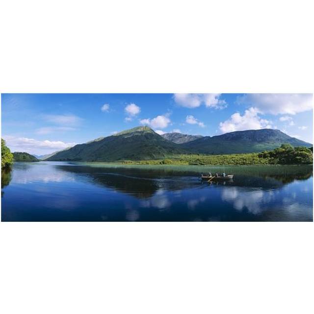Three People On A Boat in The Lake Kylemore Lake County Galway Republic of Ireland Poster Print by The Irish Image Collection, 44 x 18 - Large