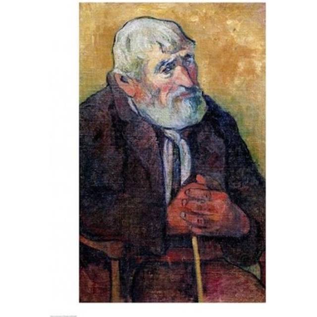 Portrait of An Old Man with A Stick 1889-90 Poster Print by Paul Gauguin - 24 x 36 in. - Large