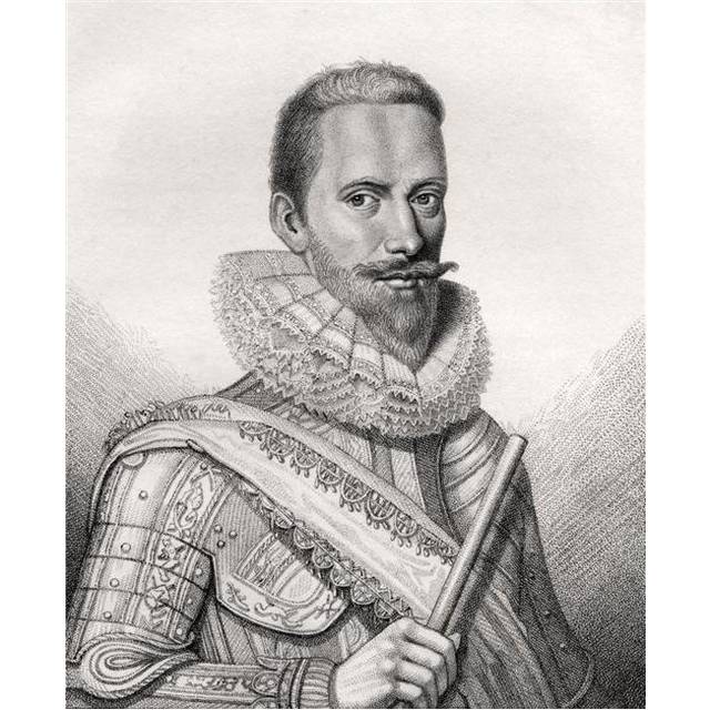 Edward Cecil 1st Viscount Wimbledon 1572 1638 English Military & Naval Poster Print, 26 x 32