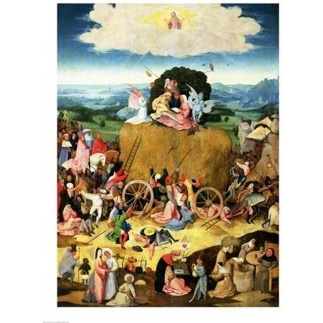 The Haywain - Central Panel of The Triptych C.1500 Poster Print by Hieronymus Bosch - 24 x 36 in. - Large