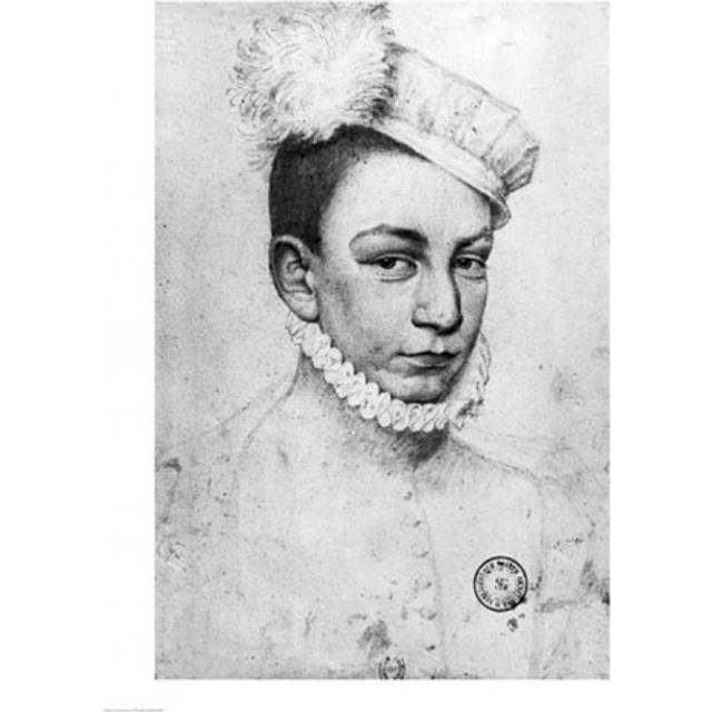 Portrait of King Charles IX of France 1561 Poster Print by Francois Clouet - 24 x 36 in. - Large