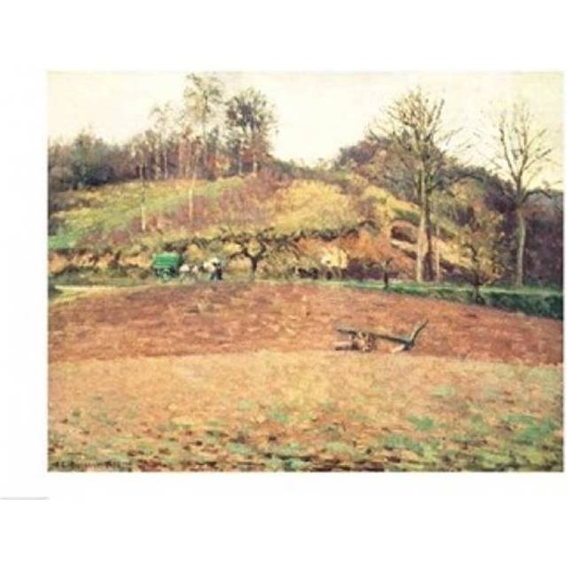 Ploughland 1874 Poster Print by Camille Pissarro - 36 x 24 in. - Large