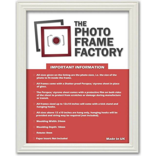 (White, 30x40 CM) New Antique Traditional Wooden Effects Picture Photo Frames