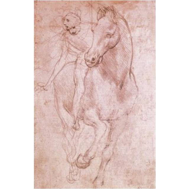 Horse & Rider Leonardo Da Vinci, 1452-1519 Italian Private Collection Poster Print, 24 x 36 - Large