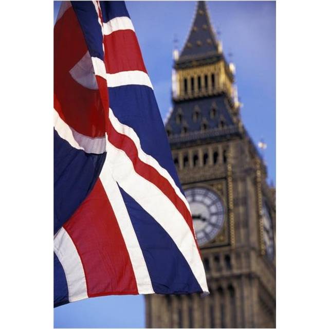 Union Flag & Big Ben Poster Print, 24 x 36 - Large