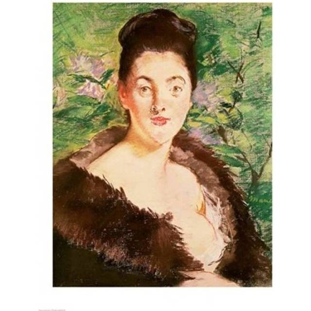 Woman in A Fur Coat Poster Print by Edouard Manet - 24 x 36 in. - Large