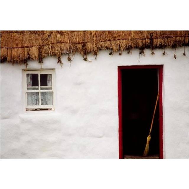 Co Galway Ireland - Detail of A Cottage Poster Print by The Irish Image Collection, 36 x 24 - Large