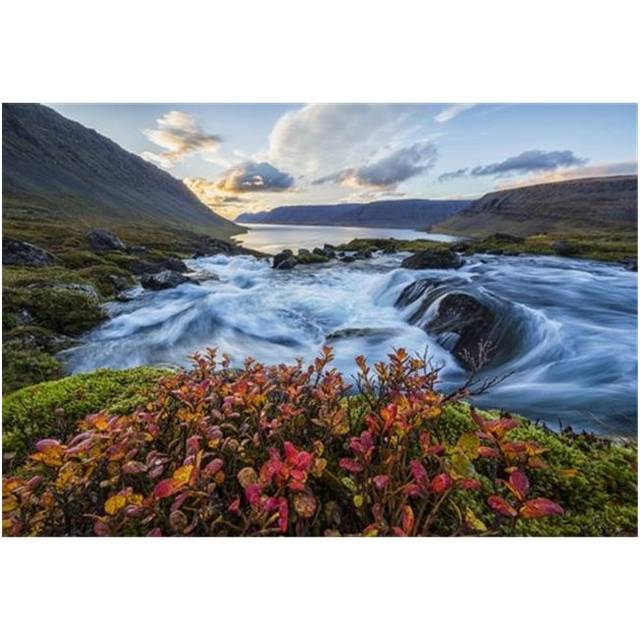 A River Flows Through The Landscape On The West Fjords - Iceland Poster Print by Robert Postma, 36 x 24 - Large
