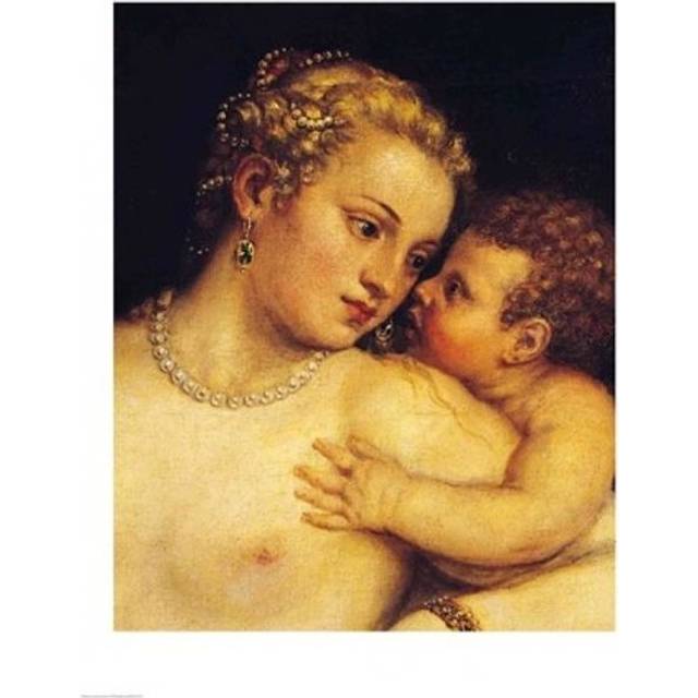 Venus Delighting Herself with Love & Music 1545 Poster Print by Titian - 24 x 36 in. - Large