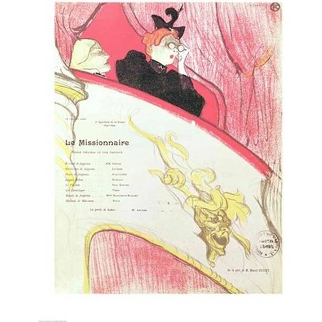 Cover of A Programme for Le Missionaire at The Theatre Libre Poster Print by Henri De Toulouse-Lautrec - 24 x 36 in. - Large