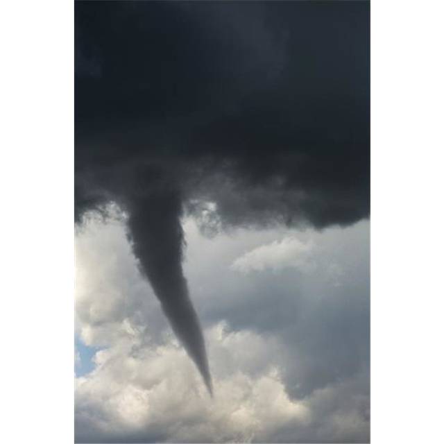 Dramatic Funnel Cloud Created in Dark Storm Clouds - Calgary Alberta Canada Poster Print by Michael Interisano, 24 x 38 - Large