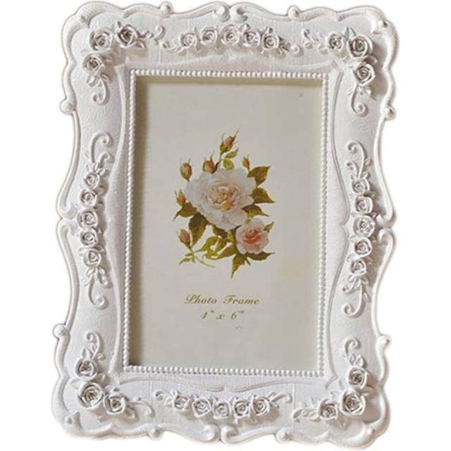6 Inch Retro White Photo Frame Photo Display Photo Frame Poster Home Decoration Wall Hanging Photo Frame
