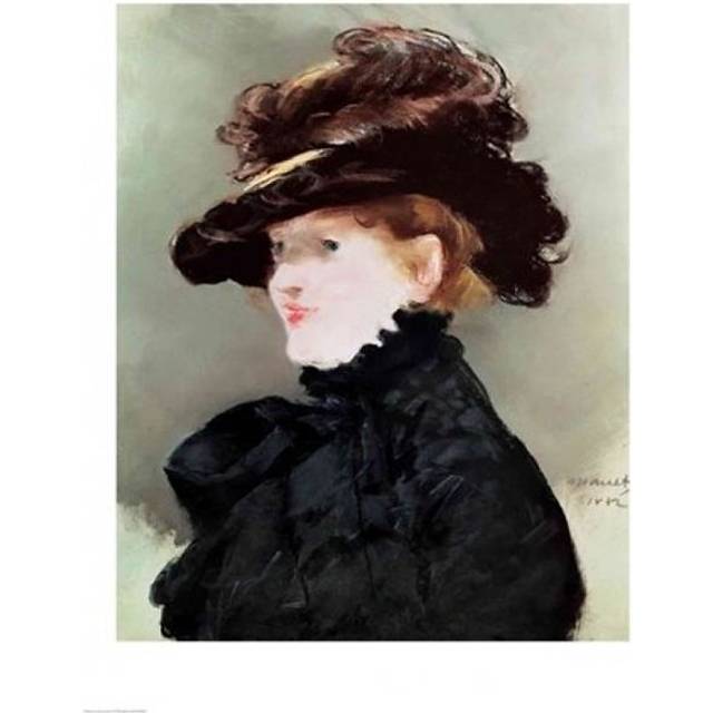 Portrait of Mery Laurent Poster Print by Edouard Manet - 24 x 36 in. - Large