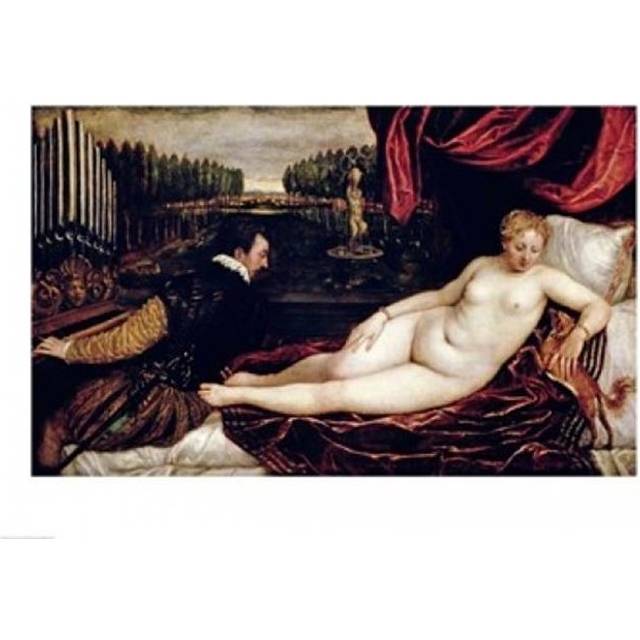 Venus & The Organist Poster Print by Titian - 36 x 24 in. - Large