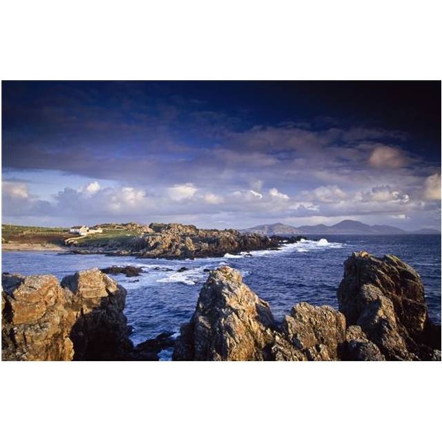 Cottage On Seashore Ineuran Bay Inishowen County Donegal Ireland Poster Print by Gareth McCormack, 38 x 24 - Large
