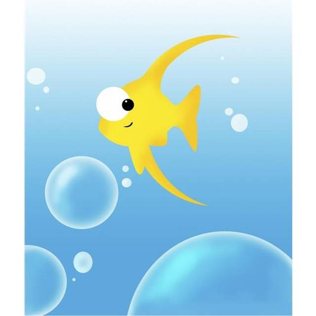 Illustration of Fish & Bubbles Poster Print by Chris & Kate Knorr, 26 x 34 - Large