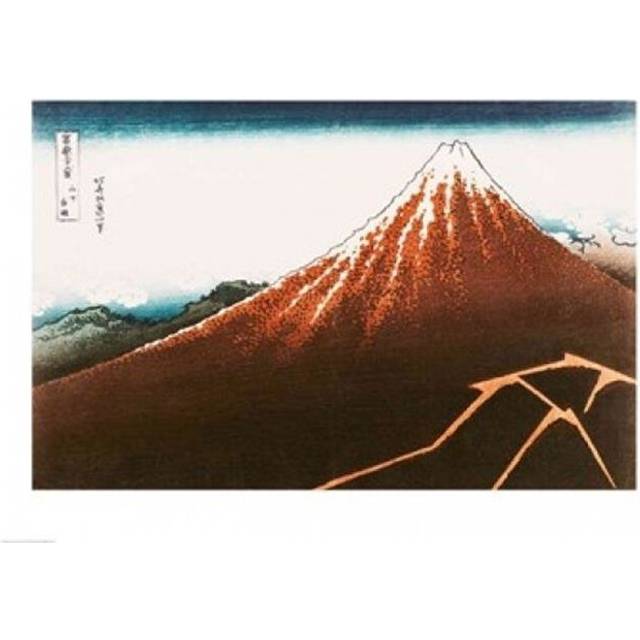 Fuji Above The Lightning Poster Print by Katsushika Hokusai - 36 x 24 in. - Large