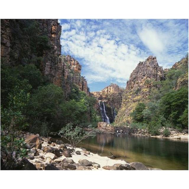 Twin Falls Kakadu National Park - Northern Territory Australia Poster Print - 34 x 26 in. - Large