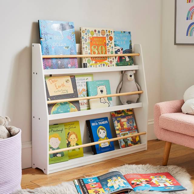Kids Harley Wide Bookcase - White