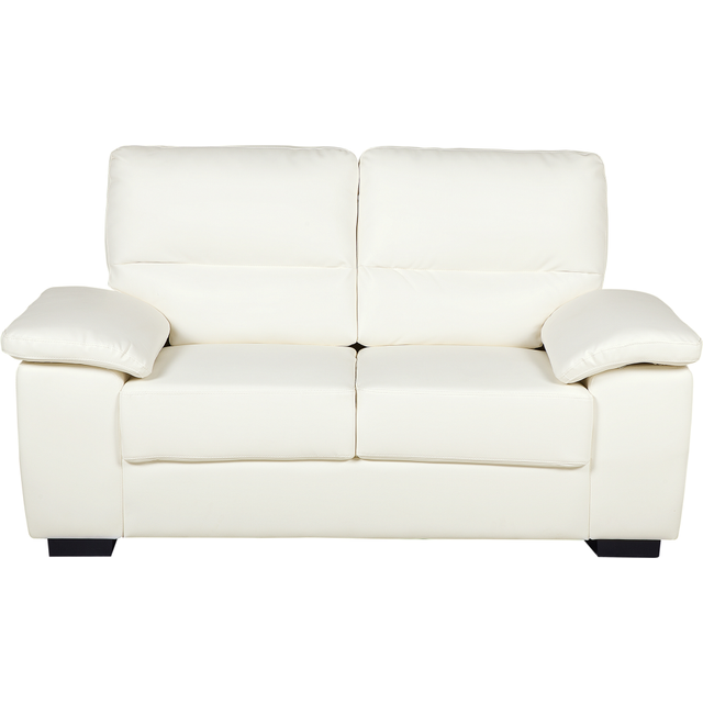 Traditional Living Room Sofa 2 Seater Light Beige Faux Leather Vogar