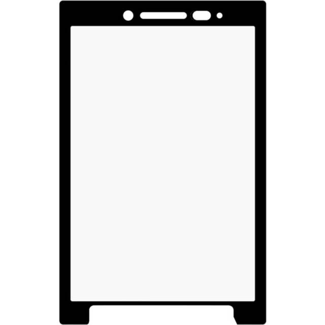 3PCS  0.3mm 9H Surface Hardness 2.5D Silk-screen Full Screen Tempered Glass Film for BlackBerry KEY2(Black)